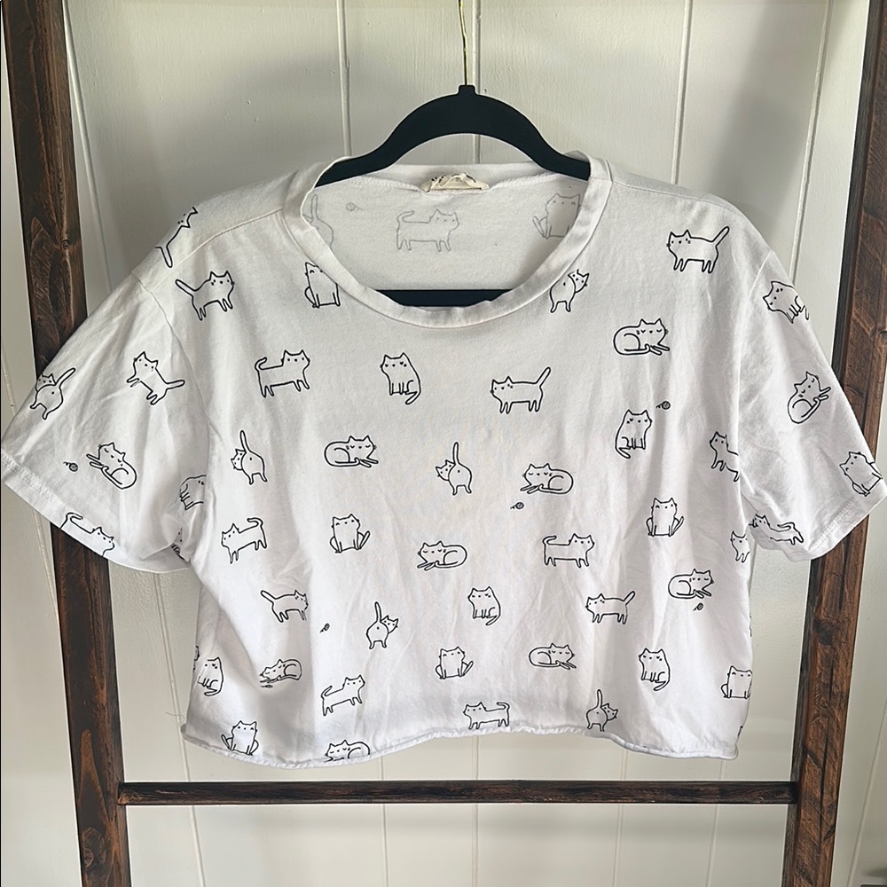 🌵3 for $10🌵 Cat Cropped T-Shirt